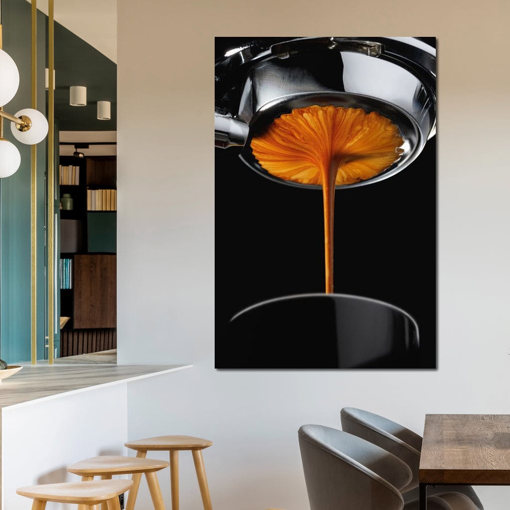 Espresso Stream Canvas Wall Art