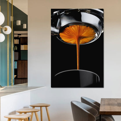 Espresso Stream Canvas Wall Art
