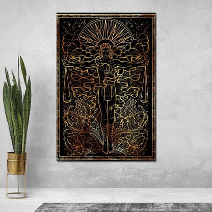 Zodiac sign Libra Canvas Wall Art
