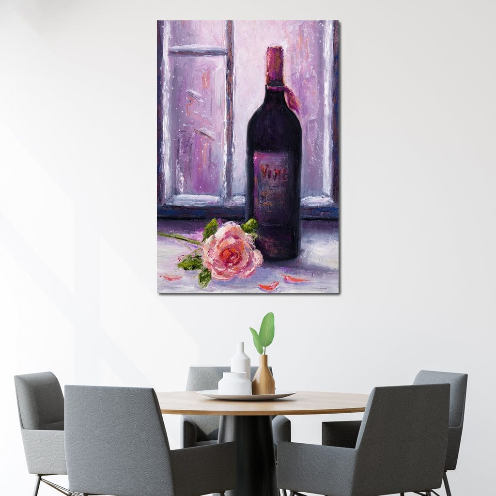 Wine & Roses Canvas Wall Art