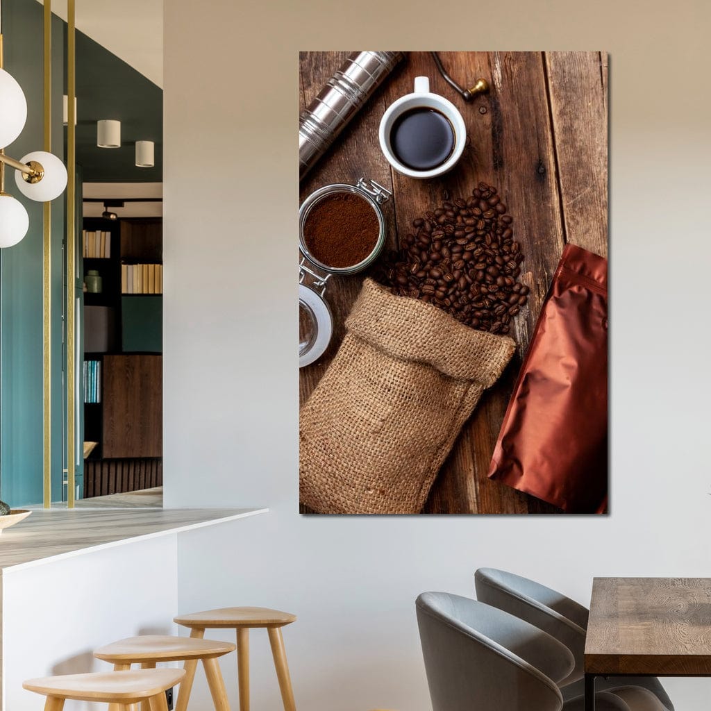 Fresh Coffee Bag Canvas Wall Art
