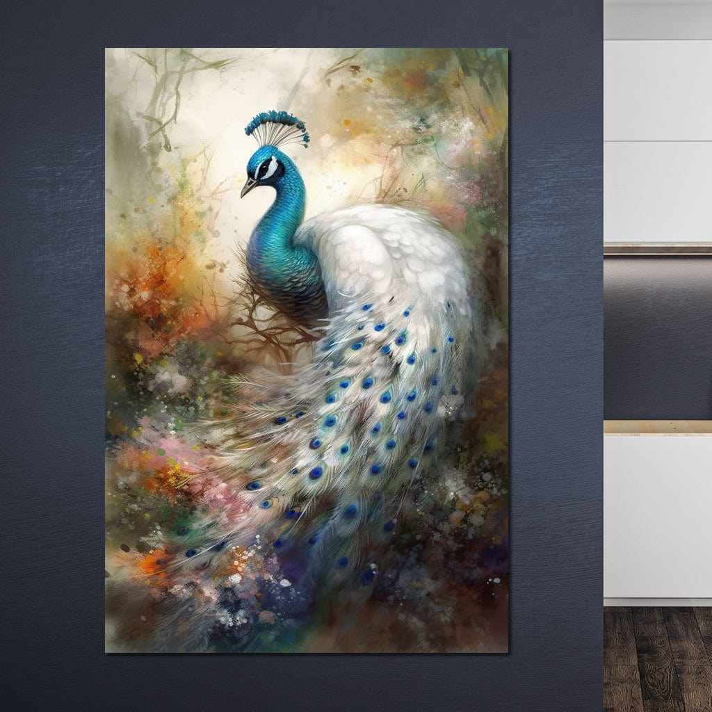 Peacock Serenity Canvas Wall Art