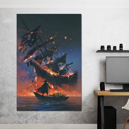 Stealing The Treasure Canvas Wall Art