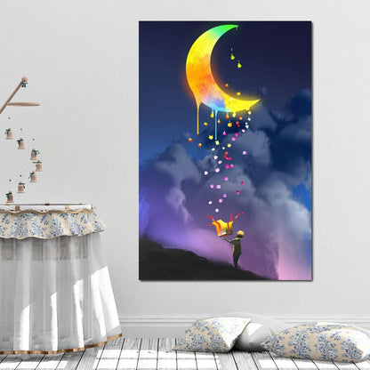 Moon Gift Canvas Wall Art