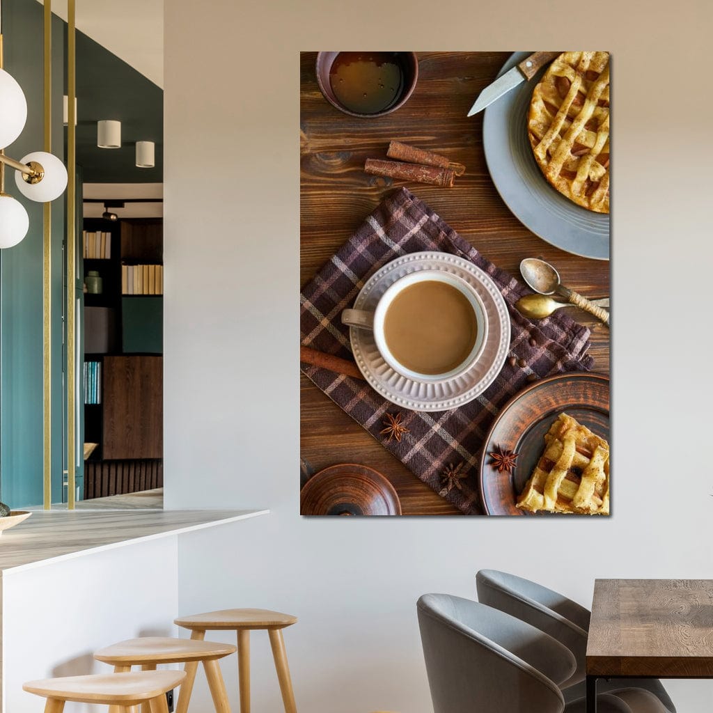 Cup of Coffee with Sugar Pie Canvas Wall Art