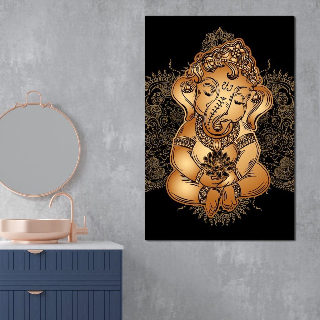 Baby Ganesh Canvas Wall Art