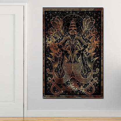 Zodiac sign Pisces Canvas Wall Art