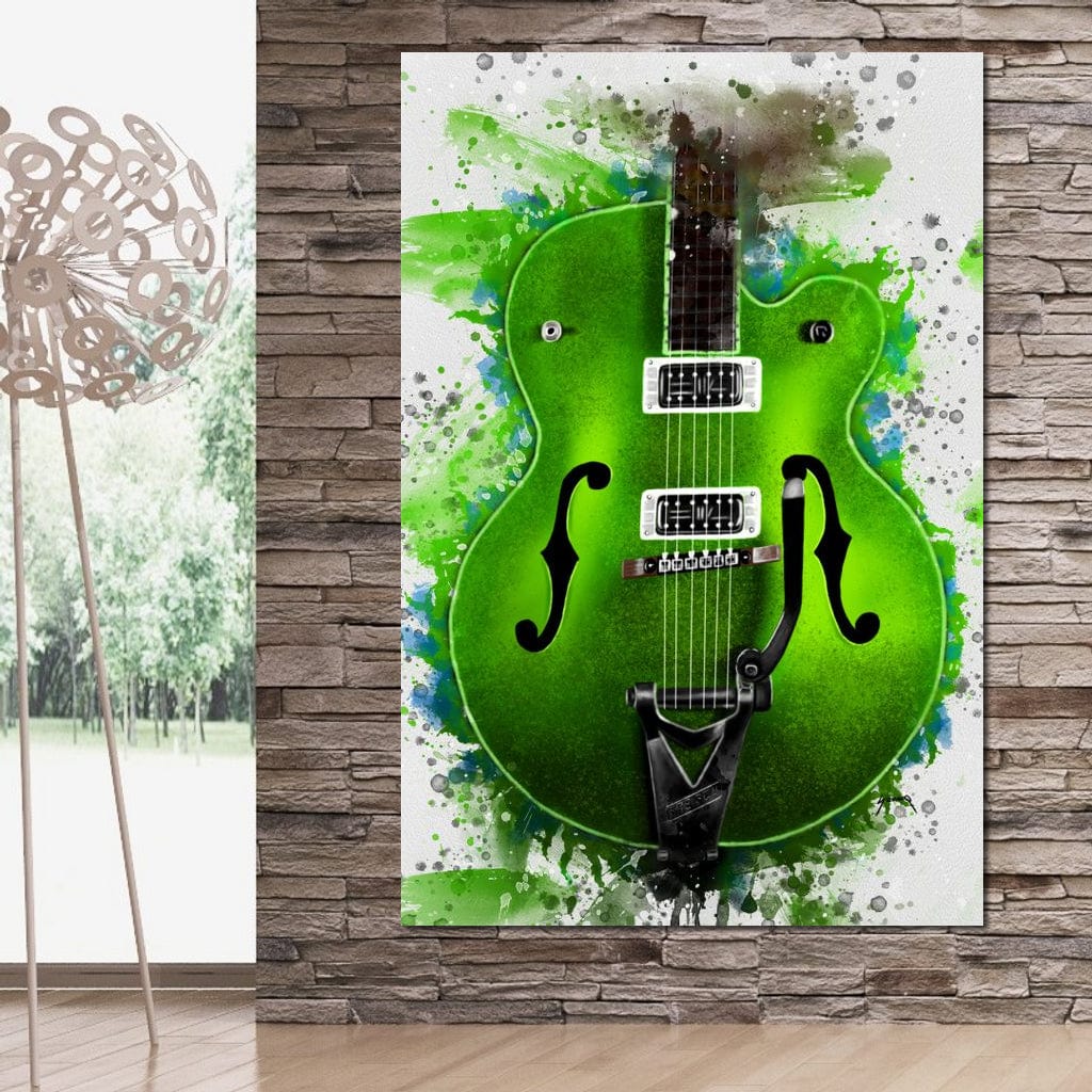 Brian Setzer's Guitar Canvas Wall Art