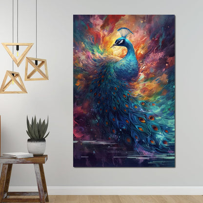 Sacred Peacock Canvas Wall Art