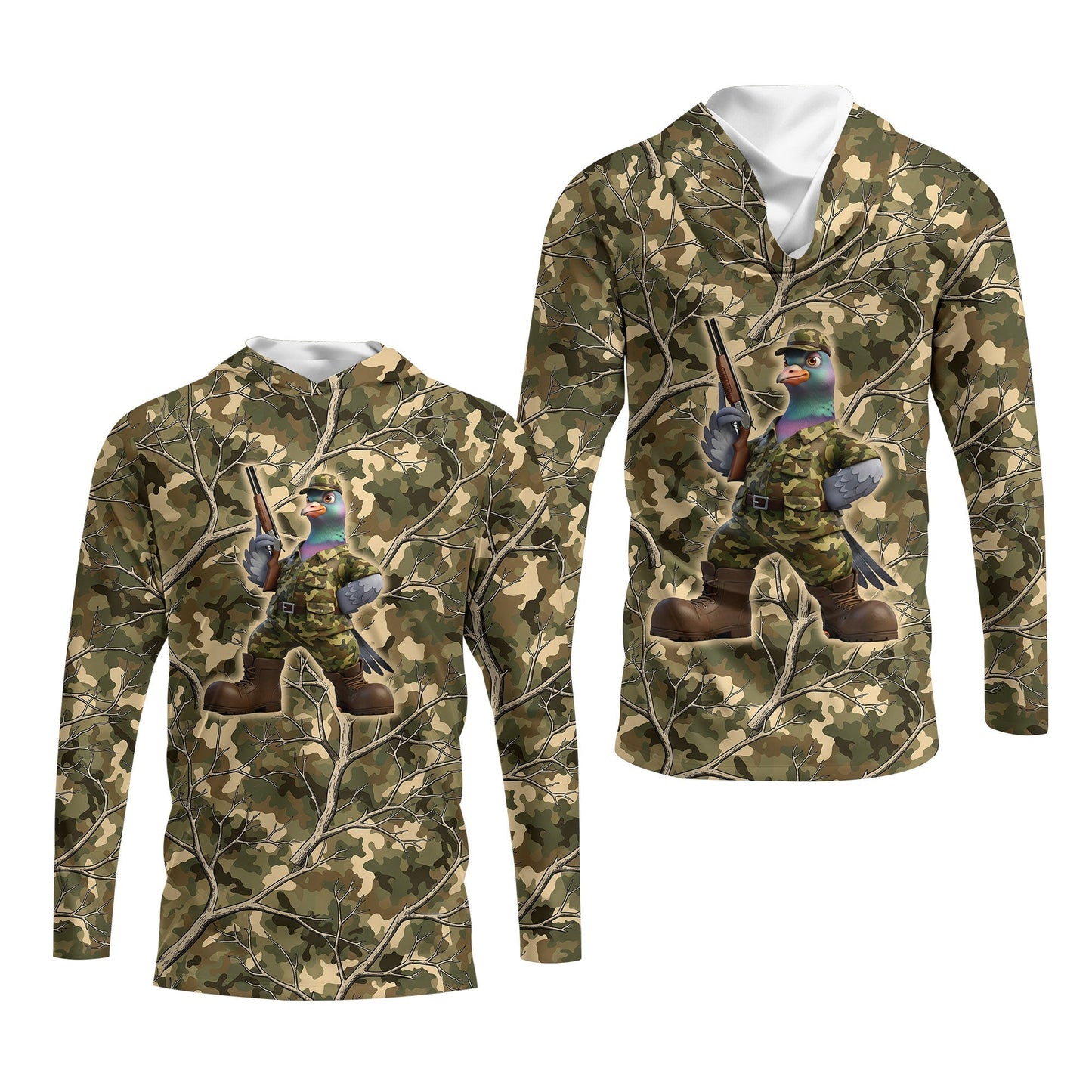 Dove Hunting Camouflage Funny All Over Print Shirt