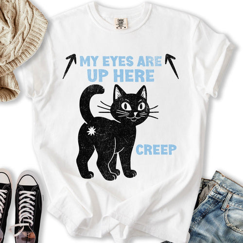 My Eyes Are Up Here Relaxed Tee