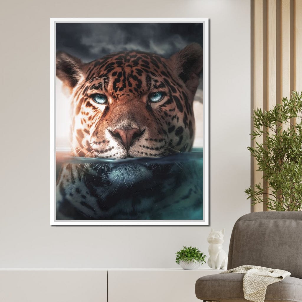 Leopard Underwater Canvas Wall Art