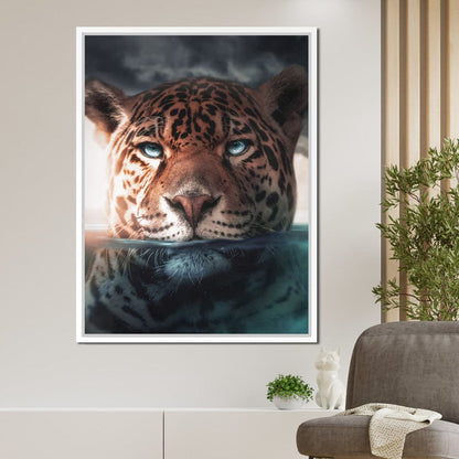 Leopard Underwater Canvas Wall Art