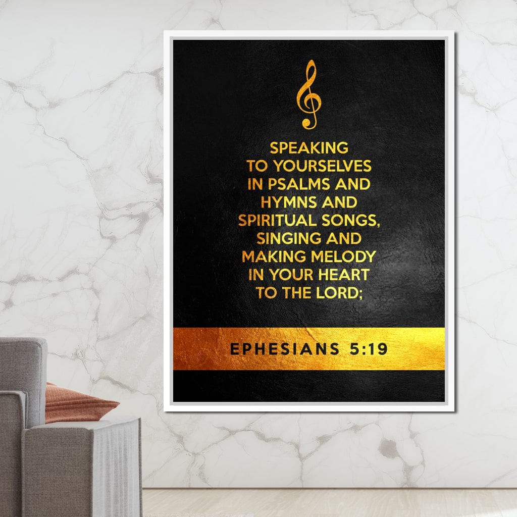 Ephesians 5:19 Canvas Wall Art