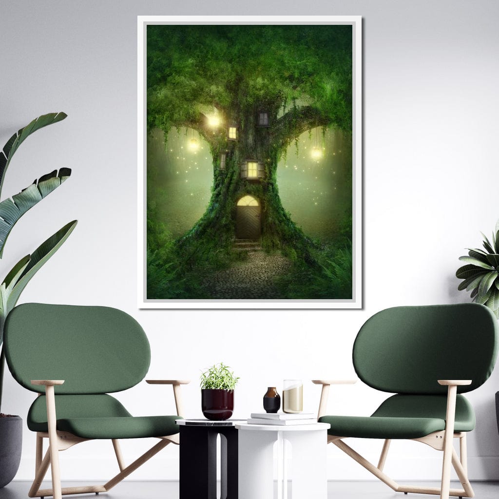 Magical Tree House Canvas Wall Art