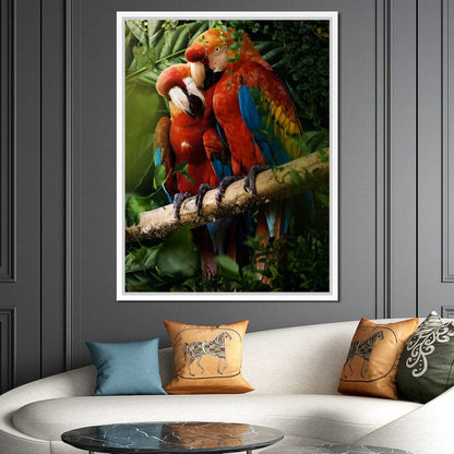 Beautiful Parrots Canvas Wall Art