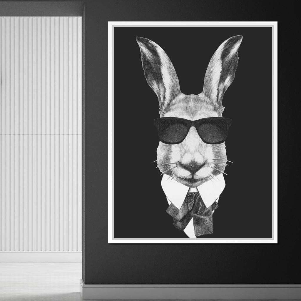 Dressed Up Rabbit Canvas Wall Art