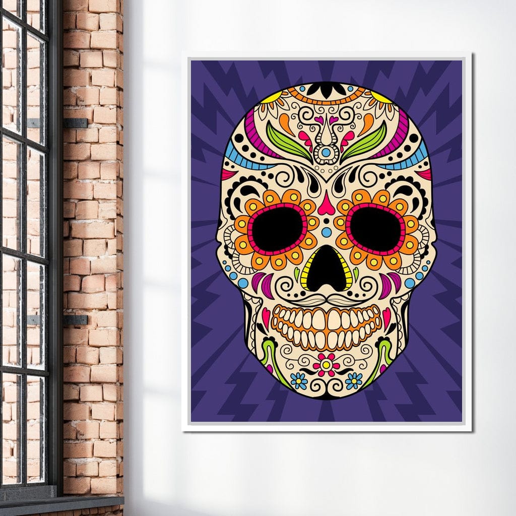 Mexican Skull Canvas Wall Art