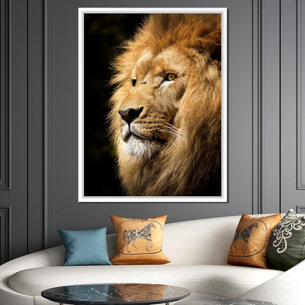 Lion View Canvas Wall Art