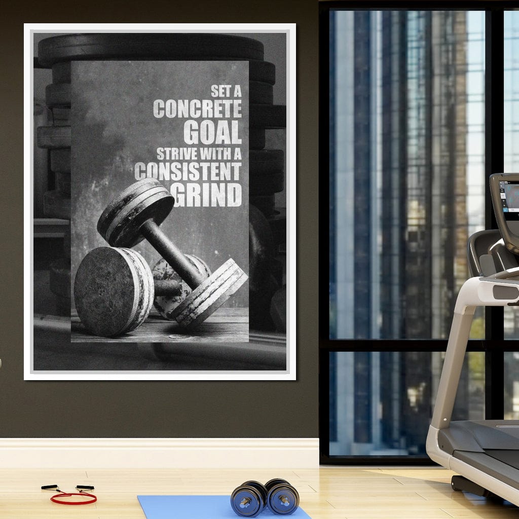 Concrete Goal Consistent Grind Canvas Wall Art