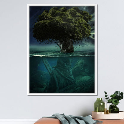 Alone in Depth Canvas Wall Art