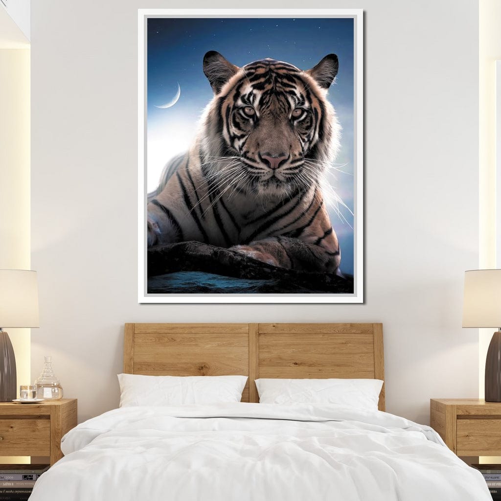 Tiger Moon Canvas Wall Art