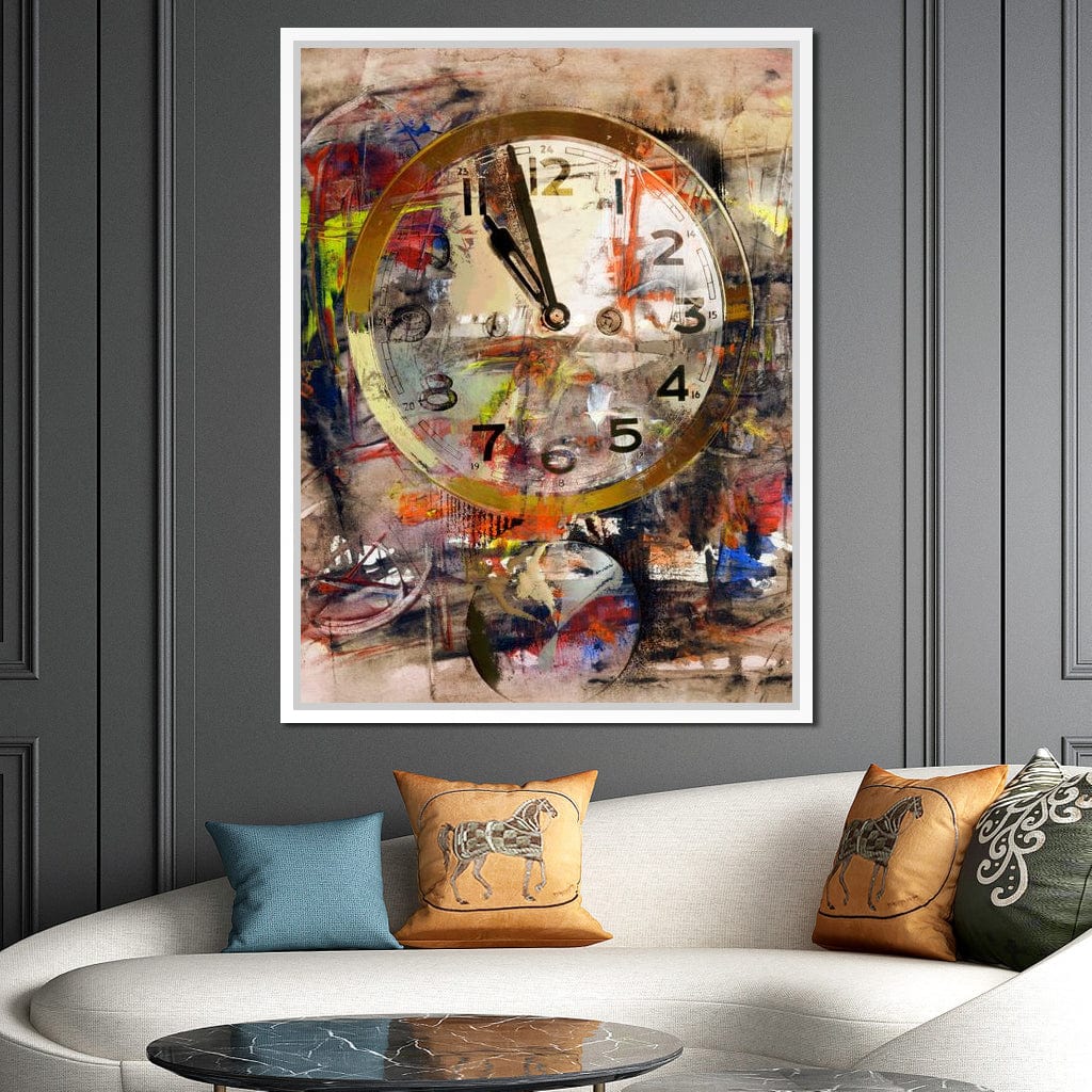 Art Clock Canvas Wall Art