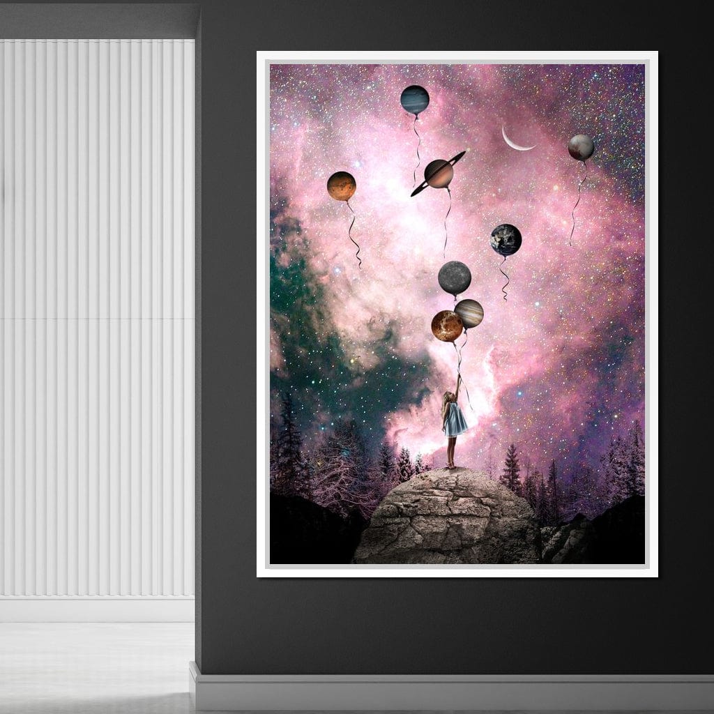 Rose Space Canvas Wall Art