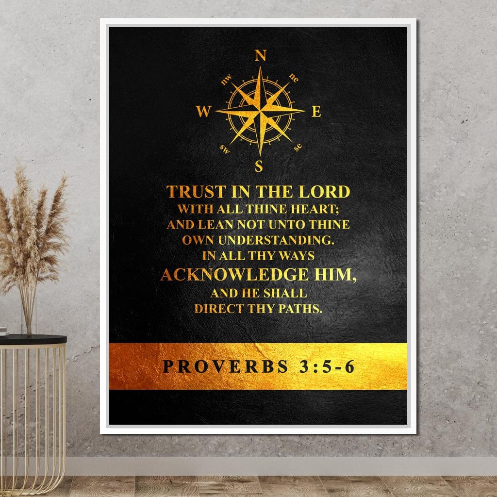 Proverbs 3:5-6 Canvas Wall Art