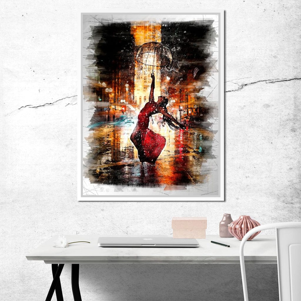 Rainy Night Dance Canvas Wall Art