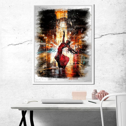 Rainy Night Dance Canvas Wall Art