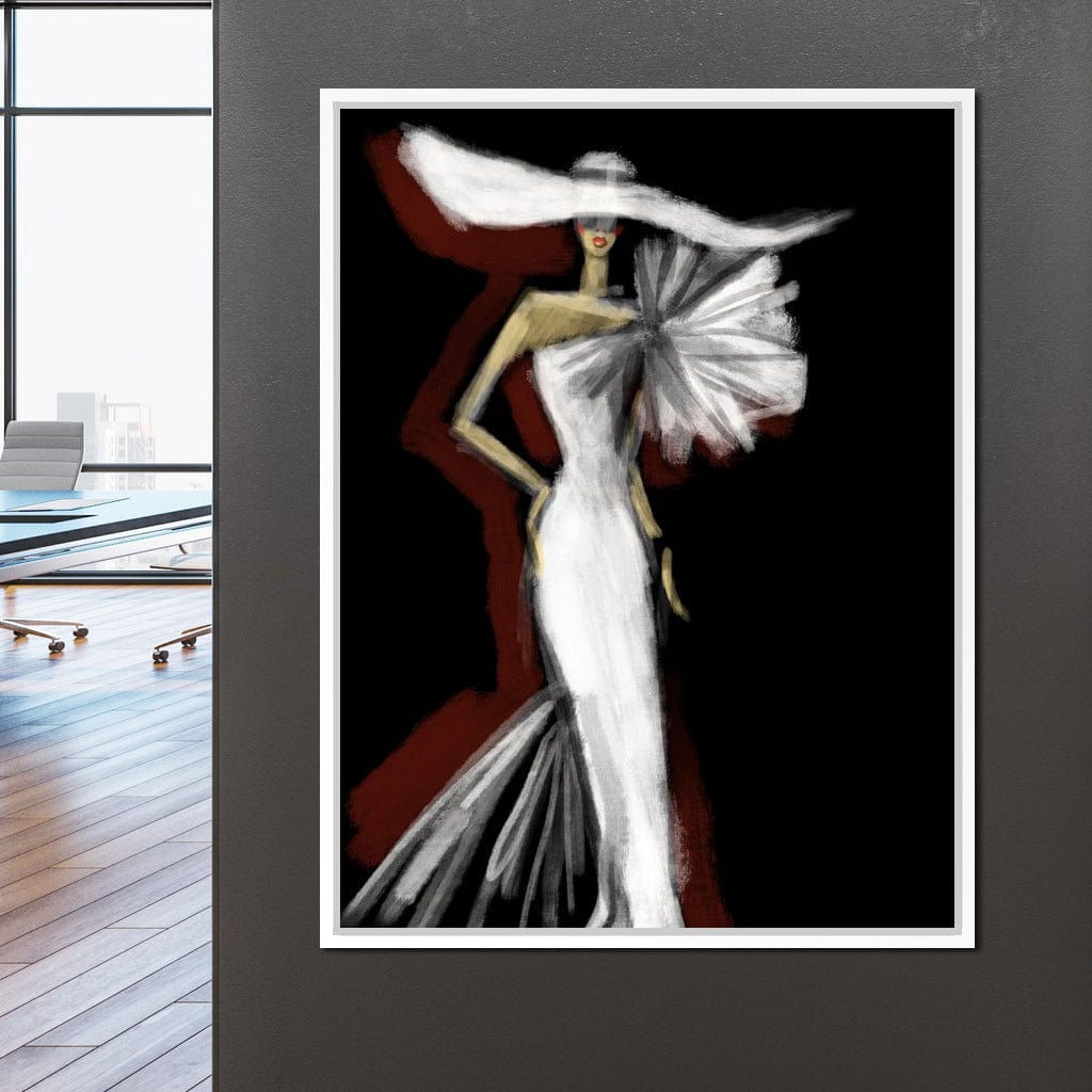The White Dress Canvas Wall Art