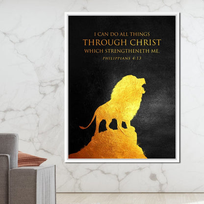 Philippians 4:13 Canvas Wall Art