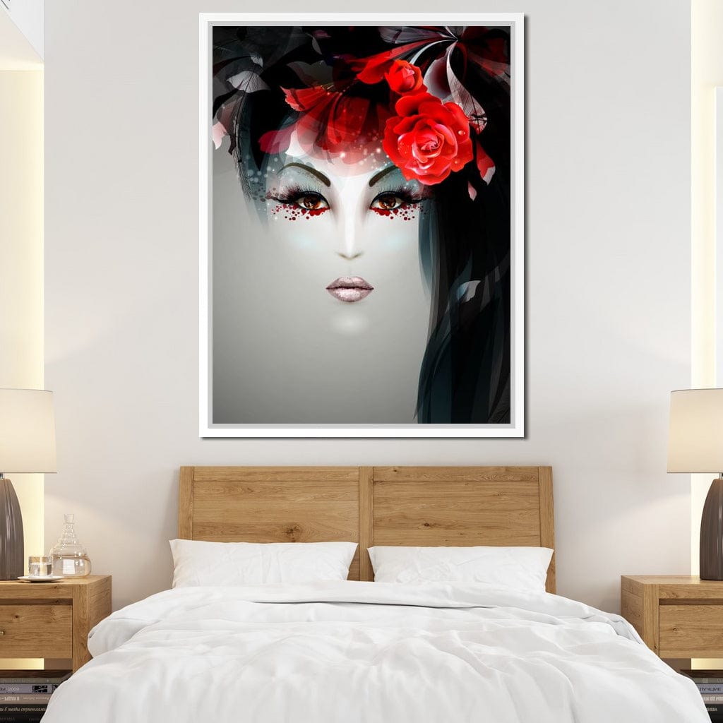 Geisha Portrait Canvas Wall Art