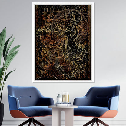 Zodiac sign Capricorn Canvas Wall Art