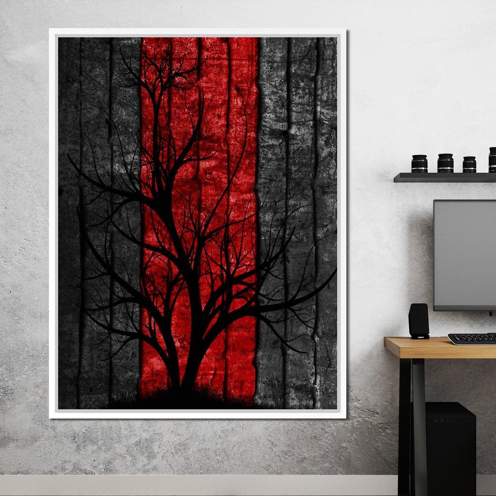 Silhouette Tree Canvas Wall Art