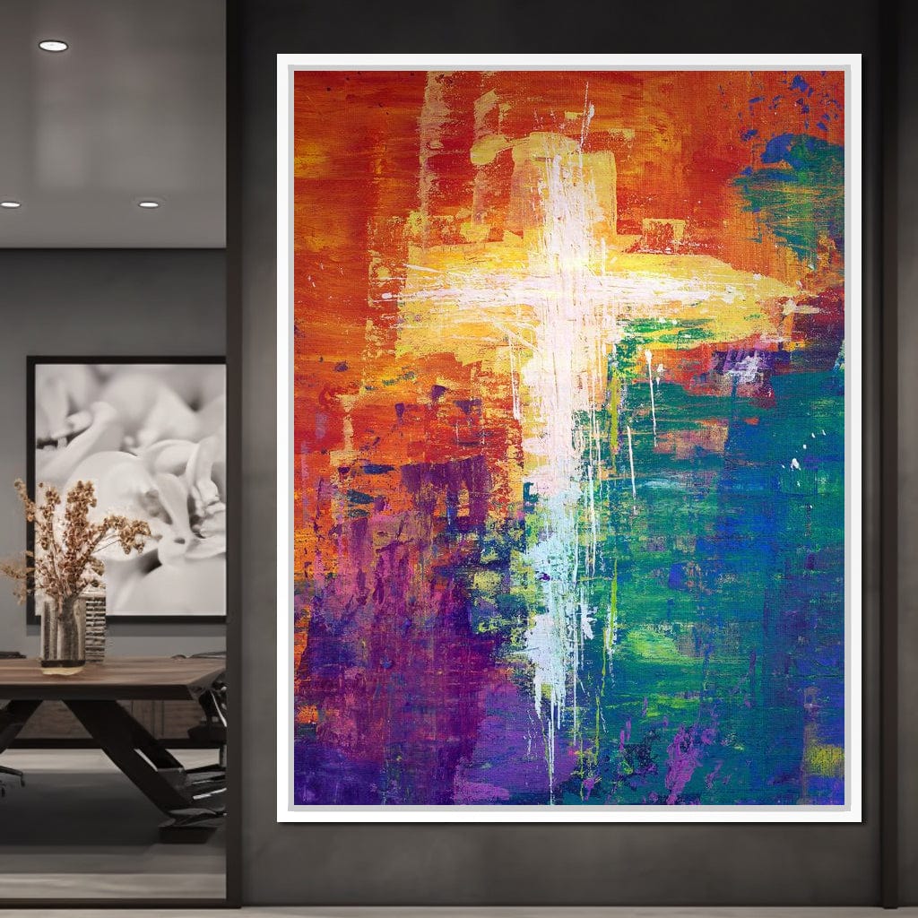 Abstract Cross Canvas Wall Art