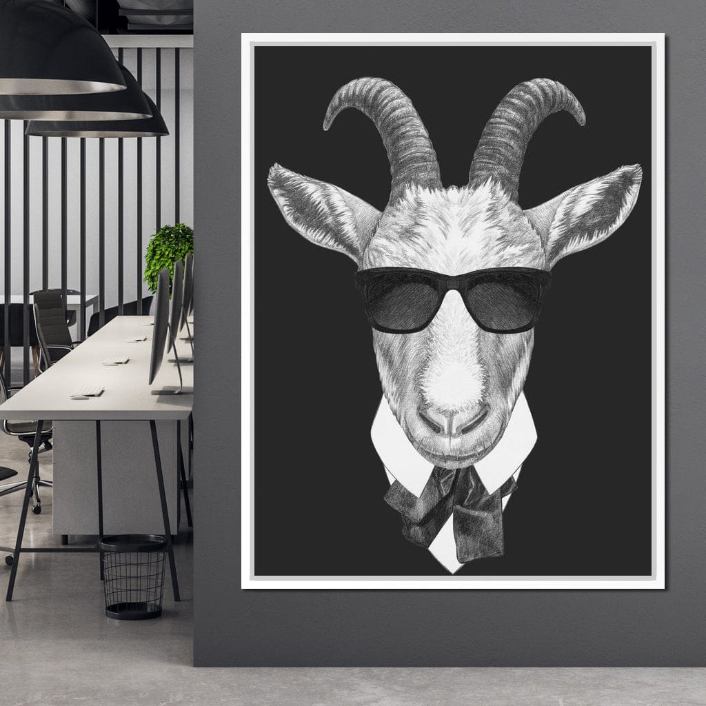 Dressed Up Goat Canvas Wall Art