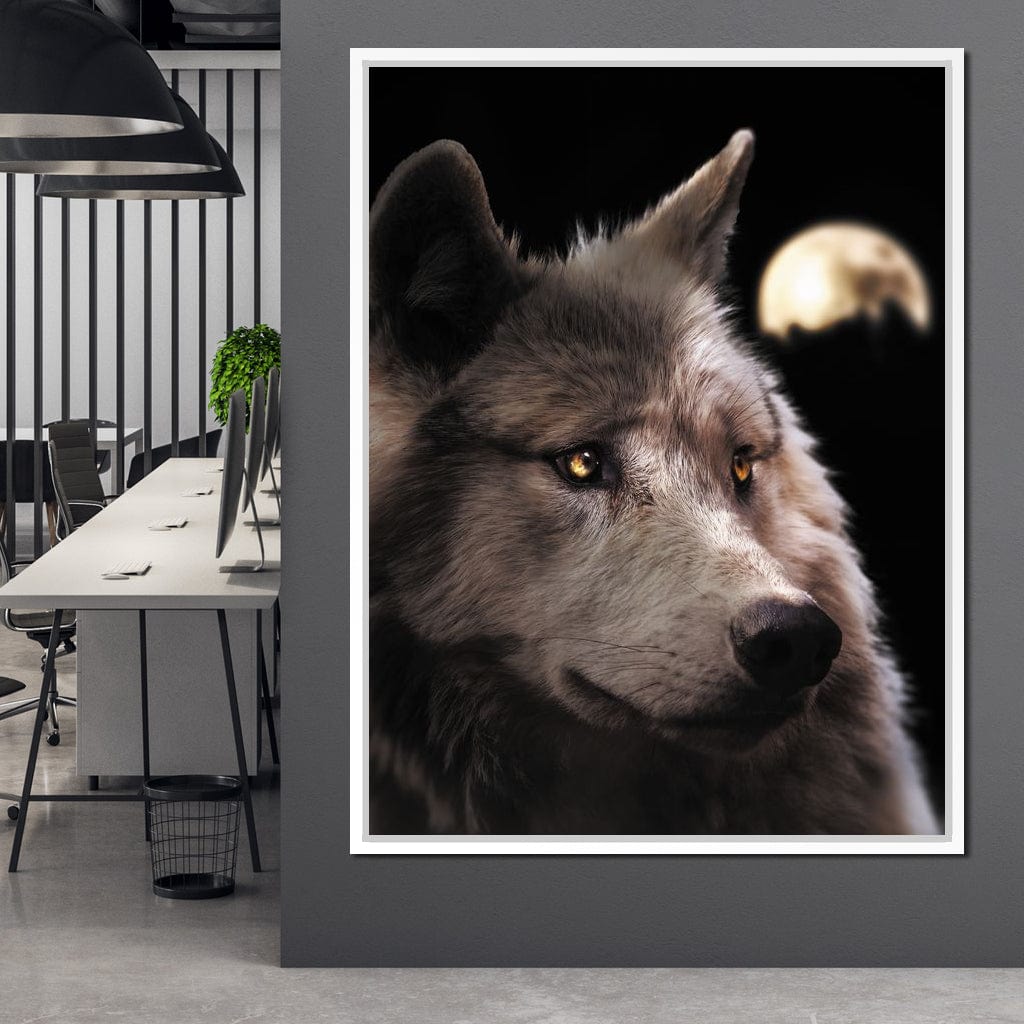 Wolf Moon Canvas Wall Art