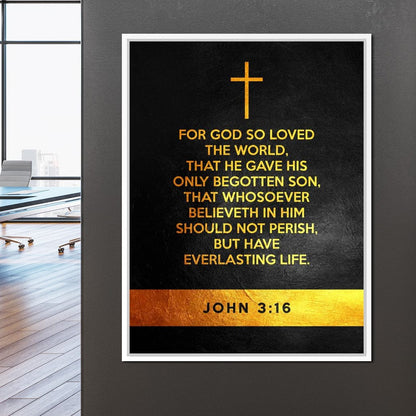 John 3:16 Canvas Wall Art
