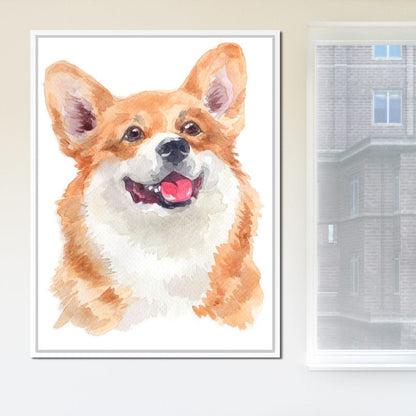 Welsh Corgi Canvas Wall Art