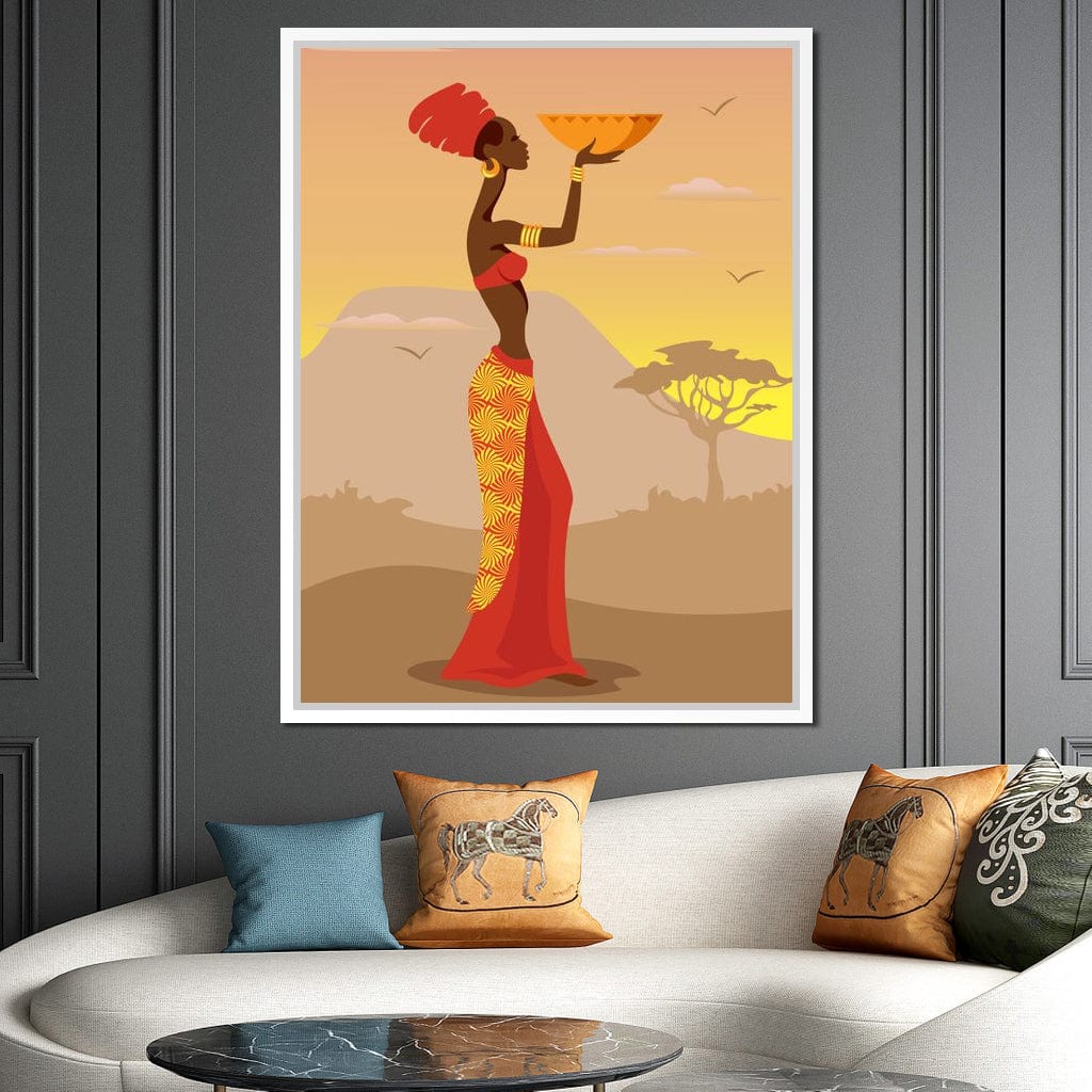 African Offering Canvas Wall Art