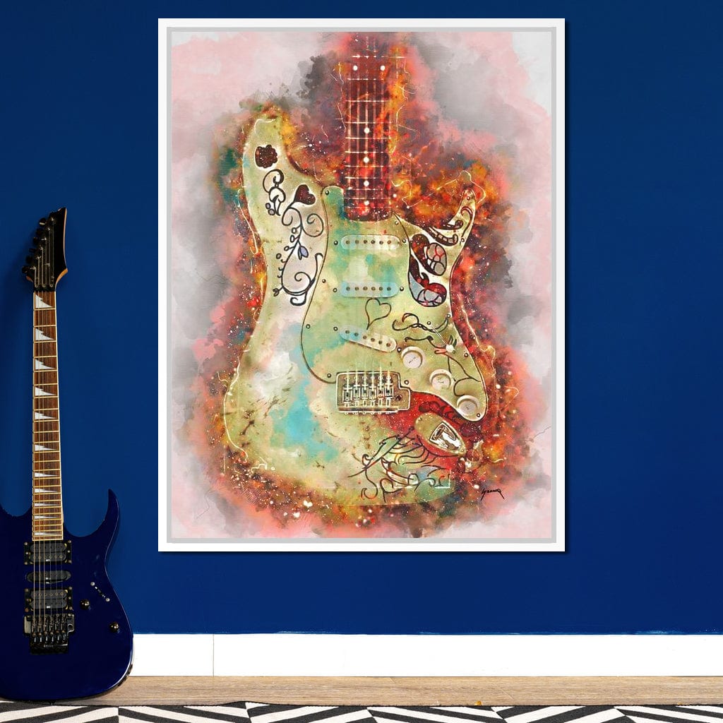 Jimi Hendrix's Guitar Canvas Wall Art