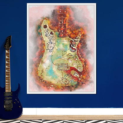 Jimi Hendrix's Guitar Canvas Wall Art