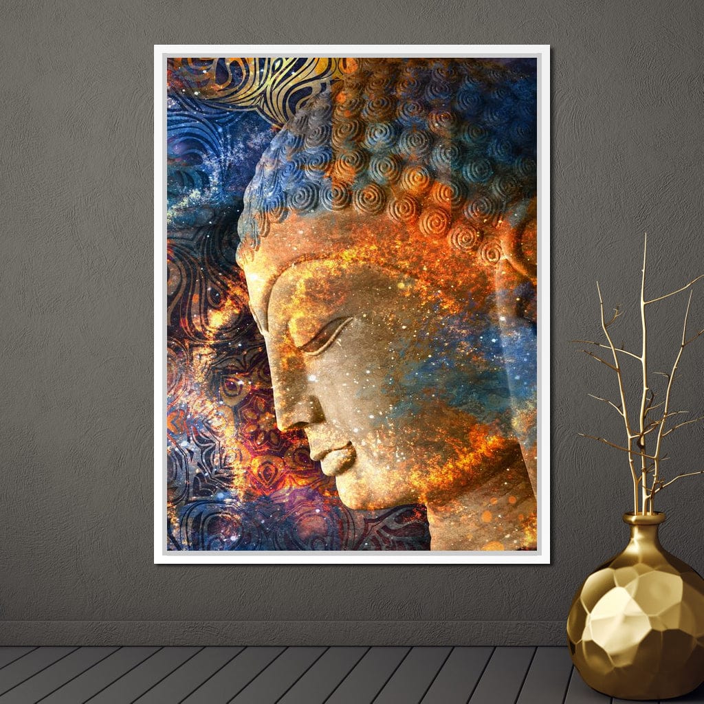 Buddha's Profile Canvas Wall Art