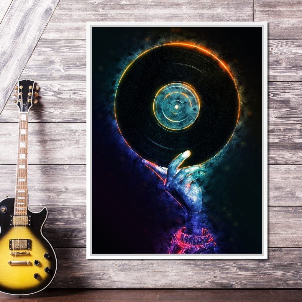 Neon Vinyl Canvas Wall Art