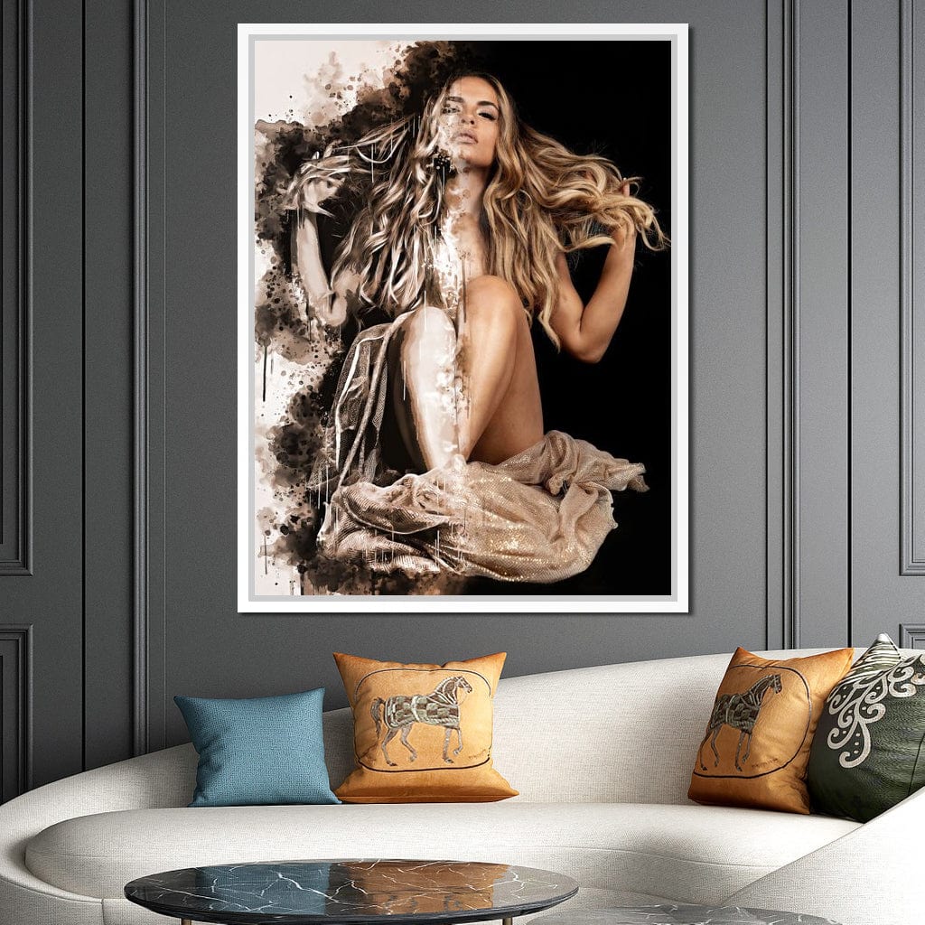 Golden Beauty Canvas Wall Art
