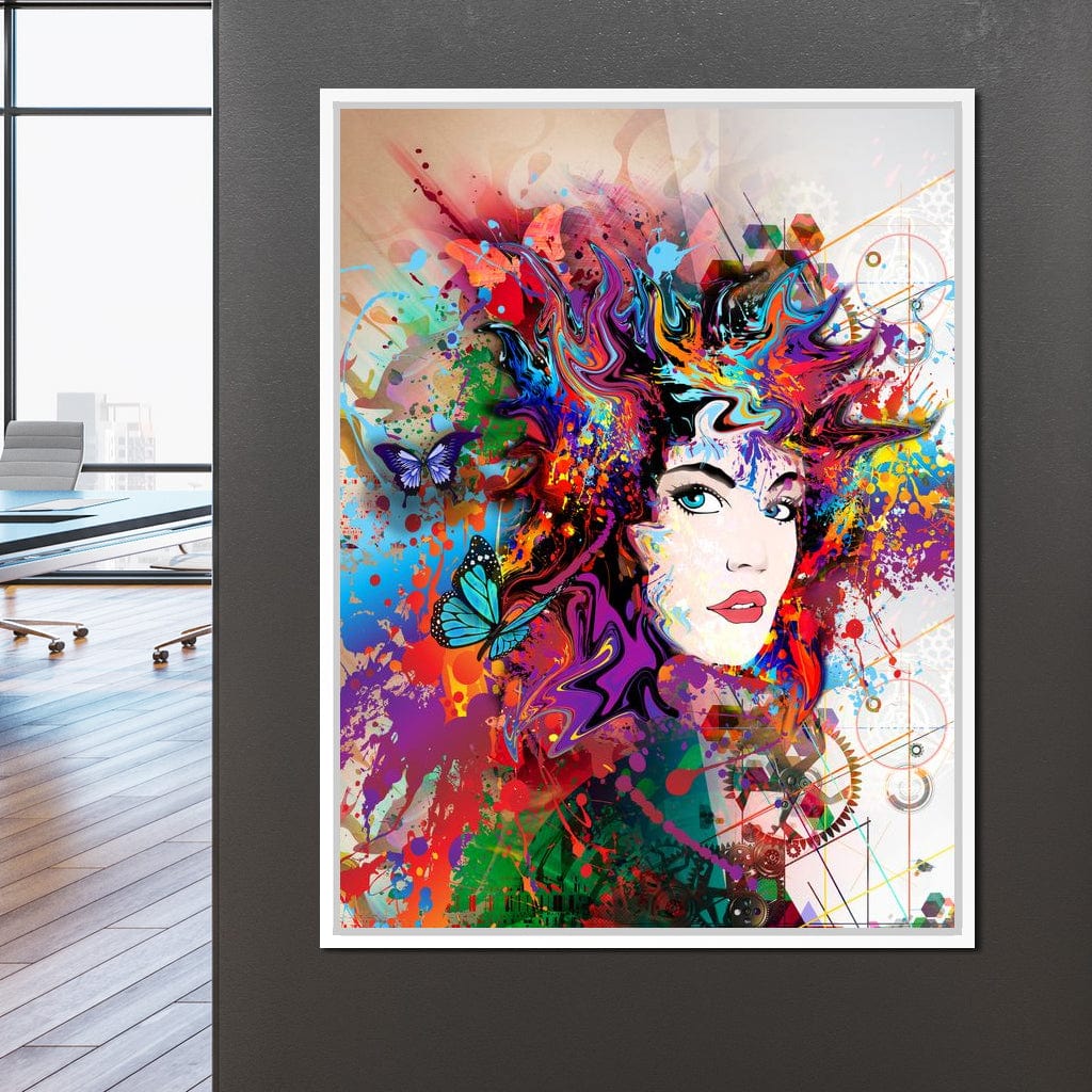 Psychedelic Portrait Canvas Wall Art