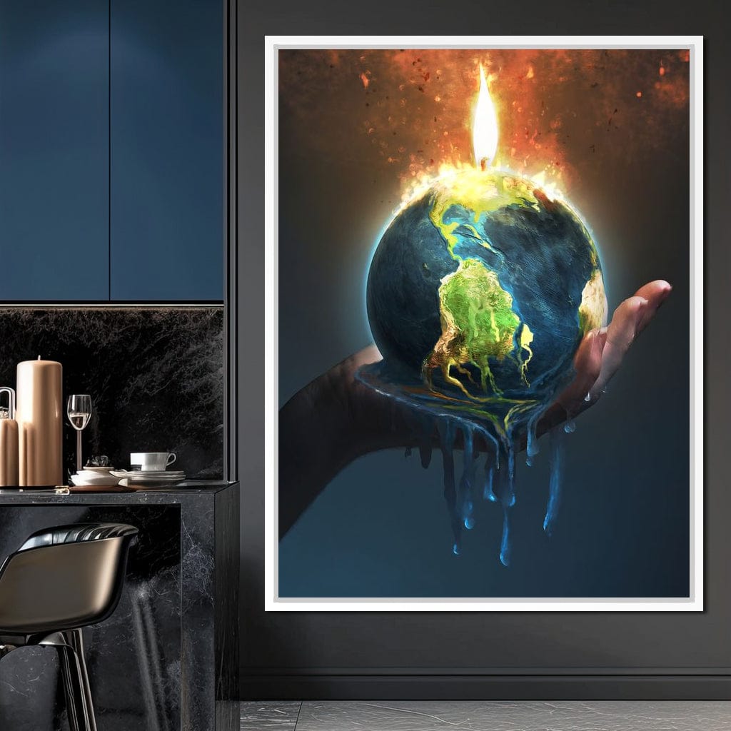 Holding the Earth Canvas Wall Art