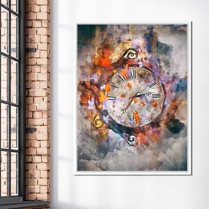 Time Clock Canvas Wall Art